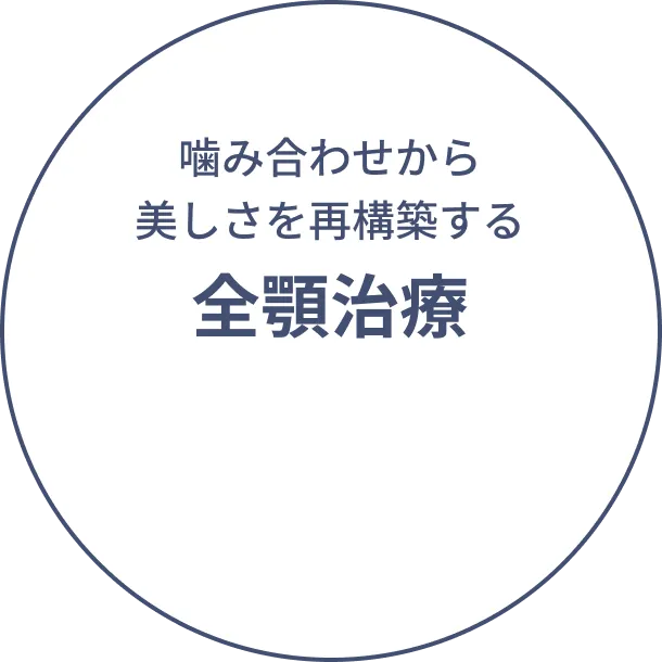 噛み合わせから美しさを再構築する全顎治療