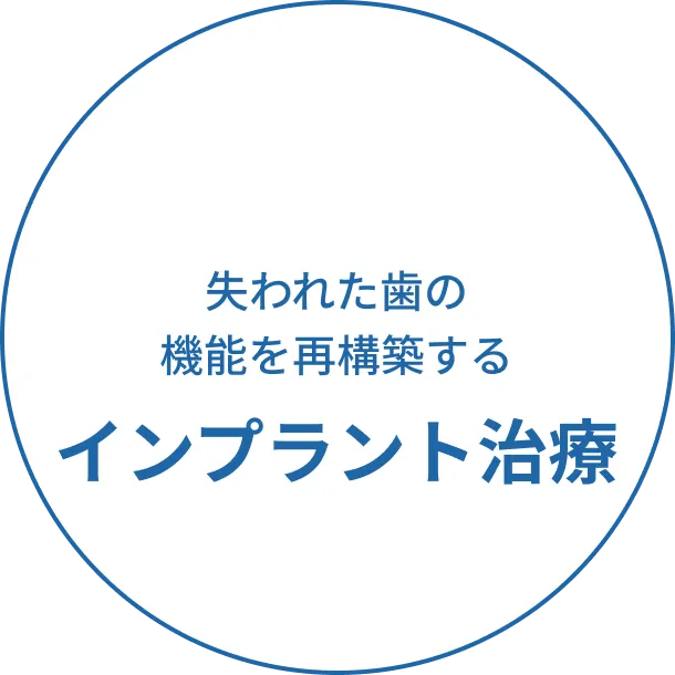 失われた歯の機能を再構築するインプラント治療